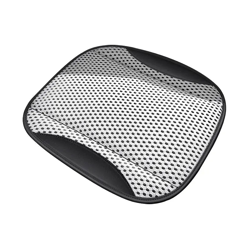 Hollow Mesh Sandwich Mesh Universal Car Seat Cushion Stitched with Premium Nappa Leather Edging Breathable and Comfortable Gifts Car Mobile World