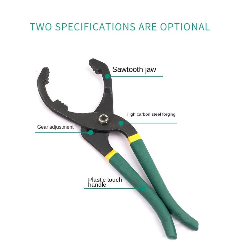 Pliers Oil Filter Wrench Car Removal 10 12 inch Non Slip Grip Adjustable Repair Home Universal Hand Tools Oil Filter Pliers Car Mobile World