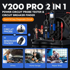 VDIAGTOOL V200PRO Automotive Power Circuit Probe 12/24V Electrical Short Open Breaker Finder Car Electrical Diagnostic 40FT Cabl