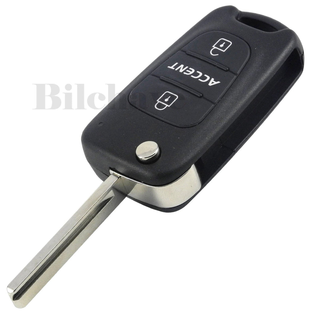 jingyuqin Flip Folding Remote Key Shell 3 Buttons Fob For Hyundai Accent Keyless Entry Cover Car Alarm Housing HY18 TOY40 Blade CM World