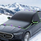 Winter Car Snow Cover for Sedans/SUVs - Magnetic UV-Protective Windshield Cover with Oxford Cloth Snowproof Frostproof Shield CM World