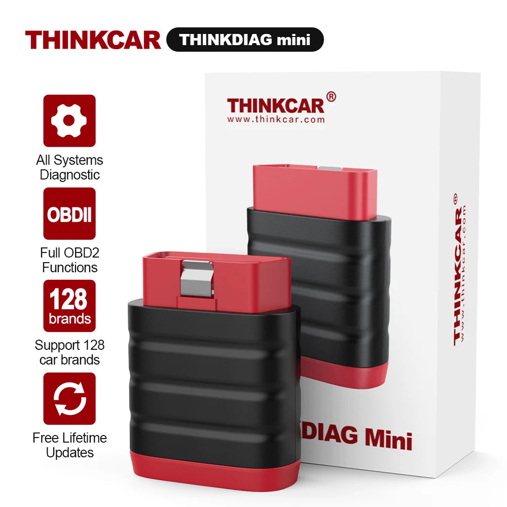 THINKCAR Thinkdiag Mini Bluetooth OBD2 Scanner Diagnostic Tool Full-System Car Scanner Check Engine Light Fault Code Reader Tool Car Mobile World