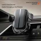 Flexible Cell Phone Holder Car, Phone Mount for Car Air Vent, Universal Auto Lock Car Phone Holder for iPhone Most Smartphone CM World