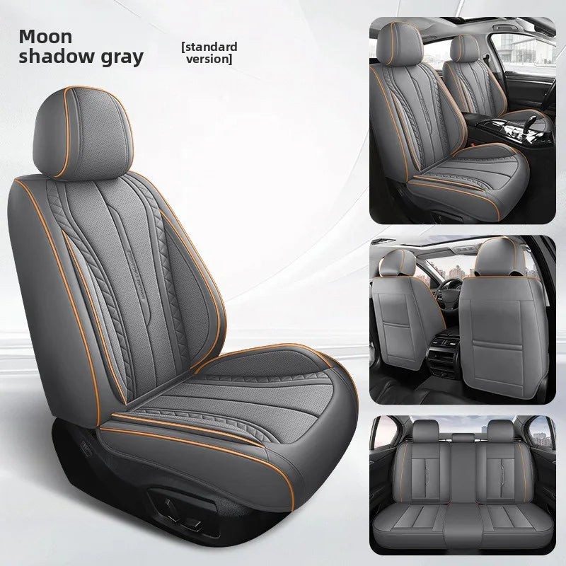 High Quality Nappa Leather Universal Car Seat Full Cover Perforated Nappa Leather Luxury Sedan SUV Seat Cushion Car Full Cover