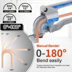 180 Degree Tube Bender 3-In-1 Small Multi-purpose Bender for Copper Pipe Aluminum Pipe Iron Pipe Stainless Steel Pipe CM World