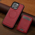 2 In 1 Detachable Leather Case For iPhone 16 17 Air 16E 15 14 13 12 11 Pro XS Max XR 8 Plus SE Mini Card Pocket Magnetic Cover