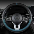 Full Leather Universal Car Steering Wheel Cover Breathable Anti Slip Car Decoration 37-38cm Steering Wheel Cover Accessories CM World