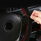 Steering Wheel Cover For Car Universal 38cm Braided Car Steering Wheel Protection Cover Suede Leather Anti Slip Car Accessories