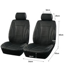 Black Universal Car Seat Covers Leather Splicing Carbon Fiber Car Accessories Interior  Seat Protector Cushion luxury CM World