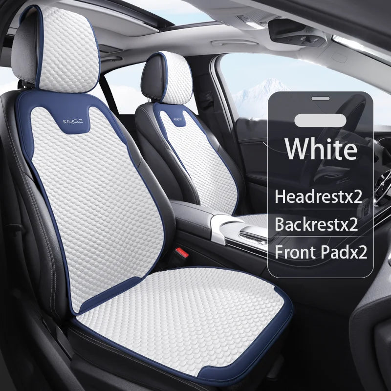 Universal Ice Silk Car Seat Covers Comfortable Car Seat Covers Full Set Sweat Absorption Auto Seat Cushion Pad Car Accessories