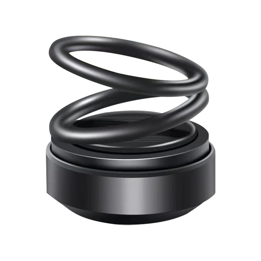 Solar Powered Aromatherapy Diffusers Portable Double Ring Aroma Diffuser Rotating Suspension Car Decoration Accessories
