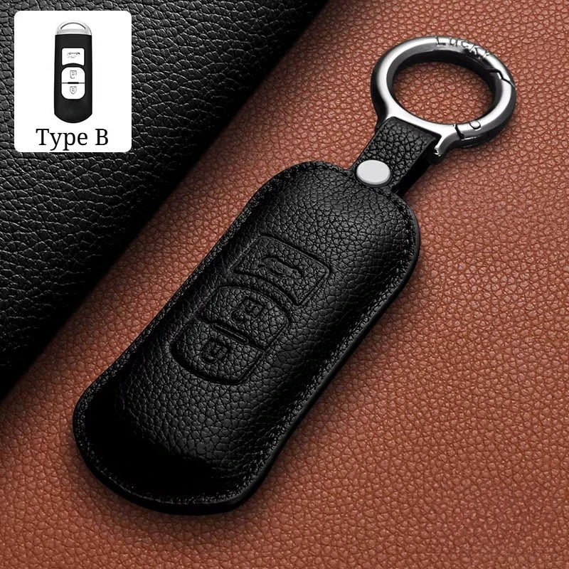 Car Key Fob Cover for Mazda 3 Axela CX-5 Mazda 6 Atenza Luxury Key Case Shell with Keychain CM World