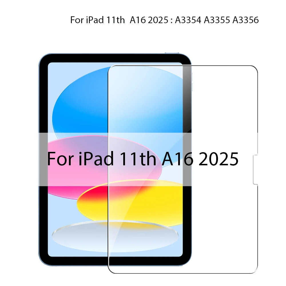 Tempered Glass Screen Protector For Ipad Pro 13 11th M5 M4 2025 12.9 A16 Air 11 5 4 M3 M2 10 9 9th 10th Generation Mini 7 6 Film Car Mobile World