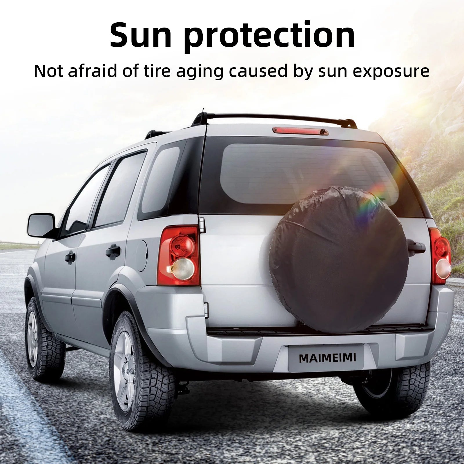 1/2/4PCS Car Auto Wheel Tire Cover Weatherproof Dust-Proof 4x4 Overland Vehicle Spare Tire Cover Case Bag Polyester CM World