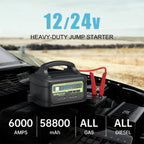 YESPER 6000A Peak 12V/24V Heavy Duty Truck Jump Starter, 58800mAh Portable Power Station, Car Battery Booster Jump Box