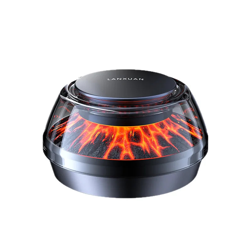 Automatic Spray Car Air Freshener, Car Perfume, High-End Smart Car Fragrance Machine, Odor Eliminator, Volcano Atmosphere Light