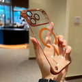 Ultra Thin Frameless PC Plating Clear Phone Case For iPhone 17 Pro Max Air 16 15 14 13 For Magsafe Wirelss Charge Protect Cover