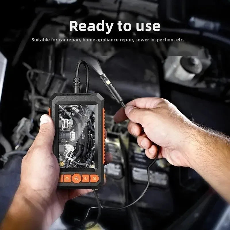 New 4.3-inch dual-camera endoscope with display screen for industrial, auto repair and pipeline inspection
