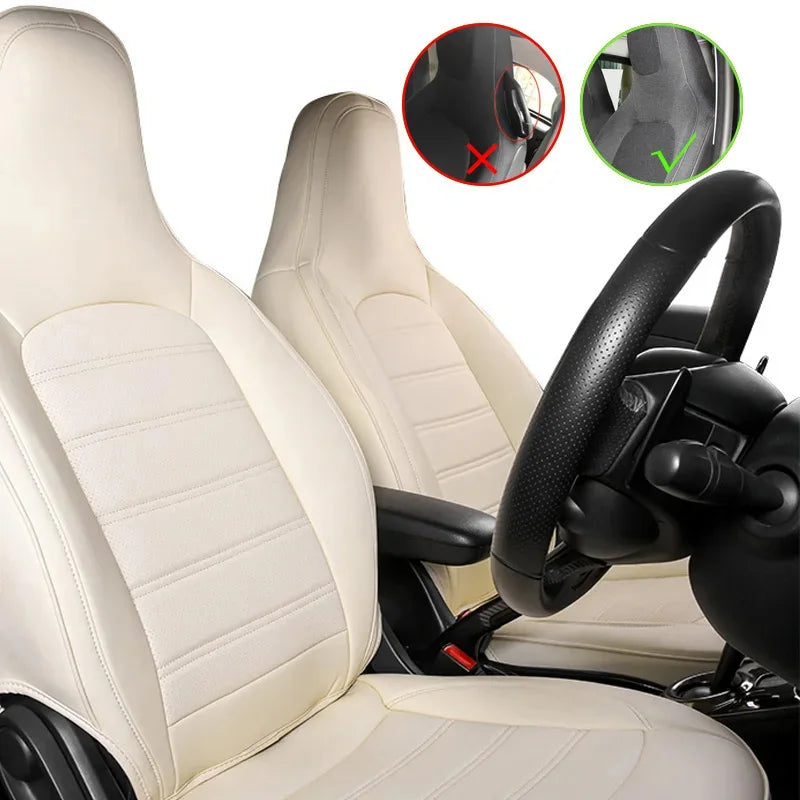 Custom For Smart 453 Fortwo 2015 - 2018 Car Seat Cover Four Seasons Breathable Cushion Decoration Interior Styling Accessories CM World