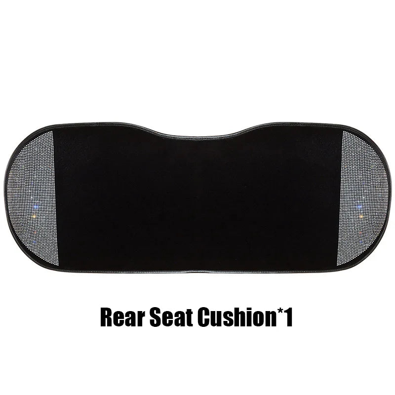 Universal Crystal Rhinestone White Diamond Car Interior Seat Covers Cushion Decoration For Women Ladies Gifts Auto Accessories CM World