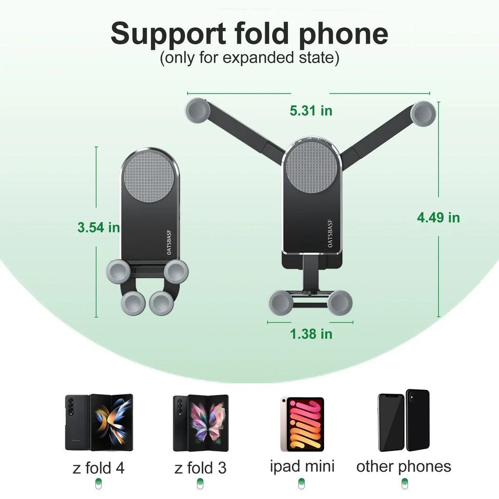 Eary for Z fold 7 6 5 Car Phone Holder Stand Mount Dashboard Suction Cup Bracket With 360°Rotate for Samsung S25 iPhone Xiaomi CM World