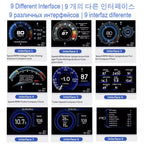 Newest A501 Car Head Up Display OBD2 Smart Car HUD Turbo Gauge Digital Odometer Security Alarm Water&Oil temp RPM Auto Meter CM World