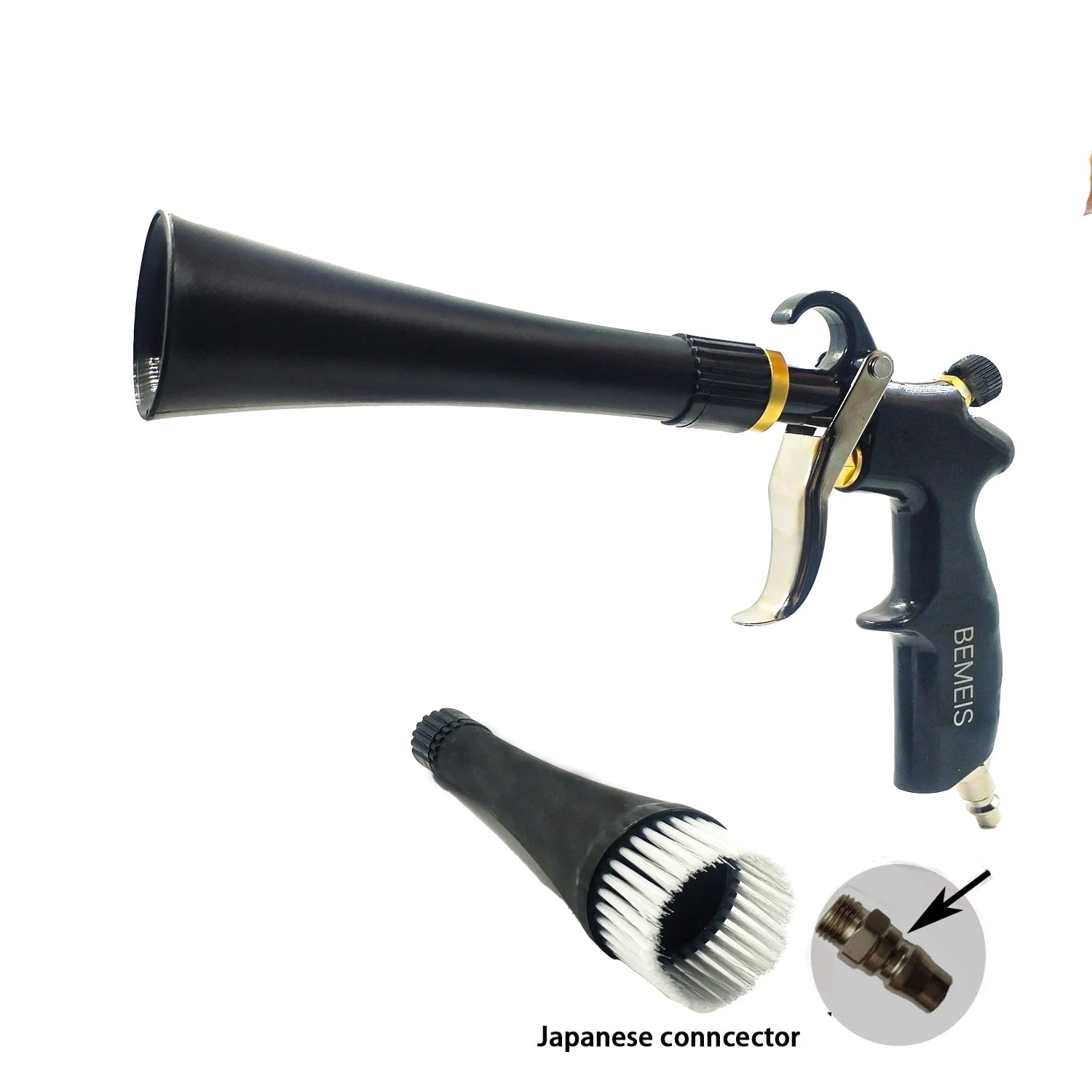 Portable High Quality Japanese Stainless Bearring Tube Dry Wash Tornado Blowing Gun Tornador Gun with Air Regulation CM World