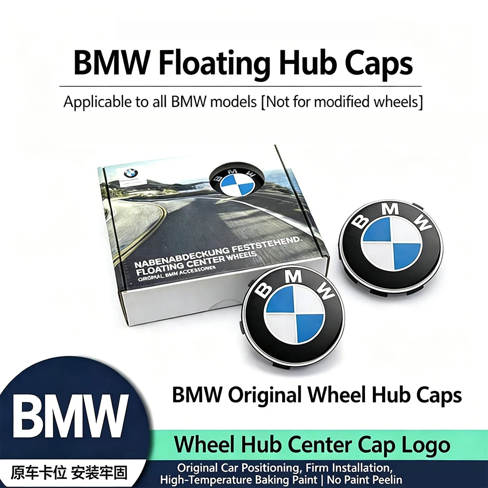 4pcs 56mm 68mm Car Floating Wheel Center Caps for BMW E36 E46 E90 E39 E60 F10 F30 X3 X5 X6 G20 G30 M3 M4 M5 M6 E70 E71 F15 F16