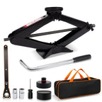 3 Ton Car Scissor Jack Kit Labor-Saving Repair and Tire Replacement Tool Auto Emergency Crank Lift Stand  with Lug Wrench Tire