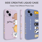 Cat Litter Phone Case For iPhone 17 17 Air 16 16e 15 14 13 12 11 Plus Pro Max Mini X XR XS Plus Liquid Silicone Cover