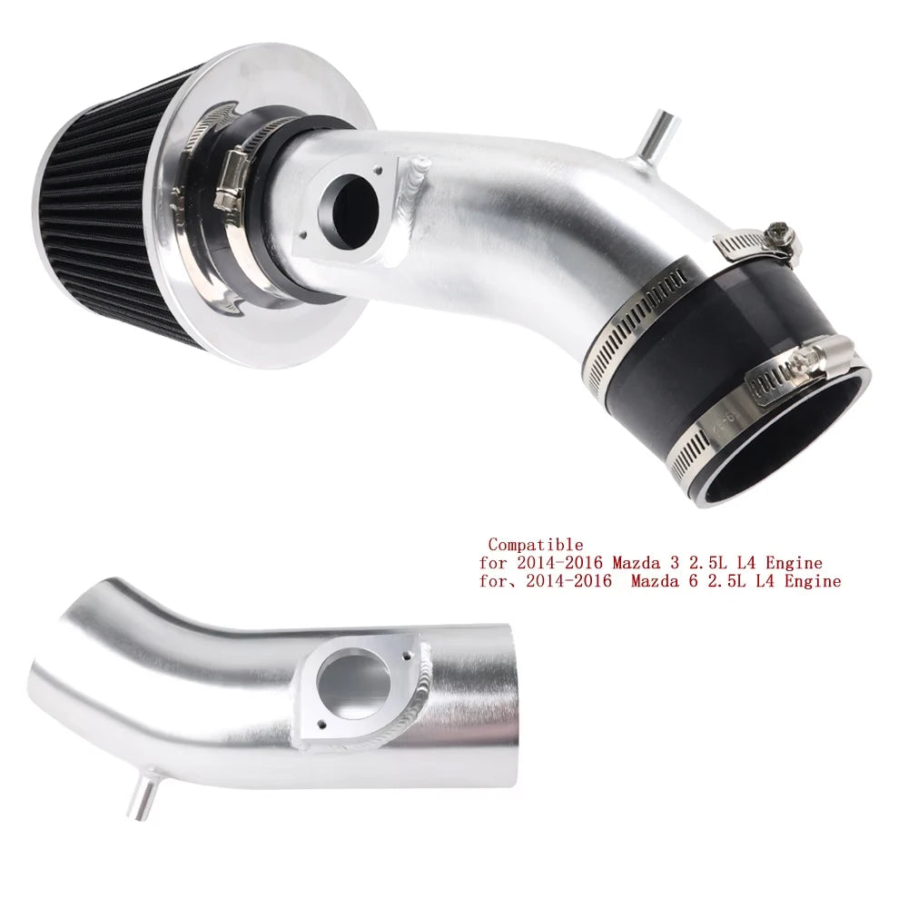 Air Intake Induction Kit +Filter for 2014-2016 Mazda 3 / Mazda 6 2.5L L4 Engine