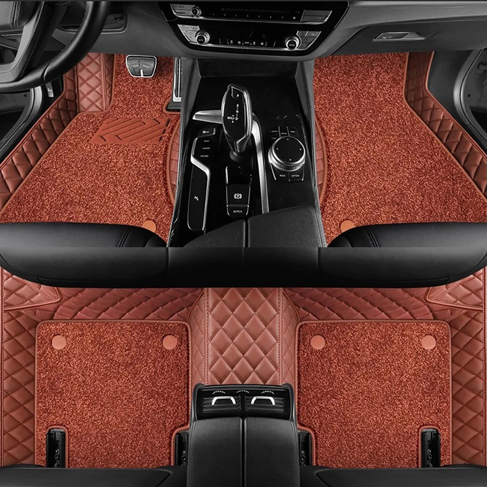 Double layer 5D Custom Car Floor Mats For Audi A6 C5 1997-2005 Years Auto Carpets Foot liners car Accessories voiture