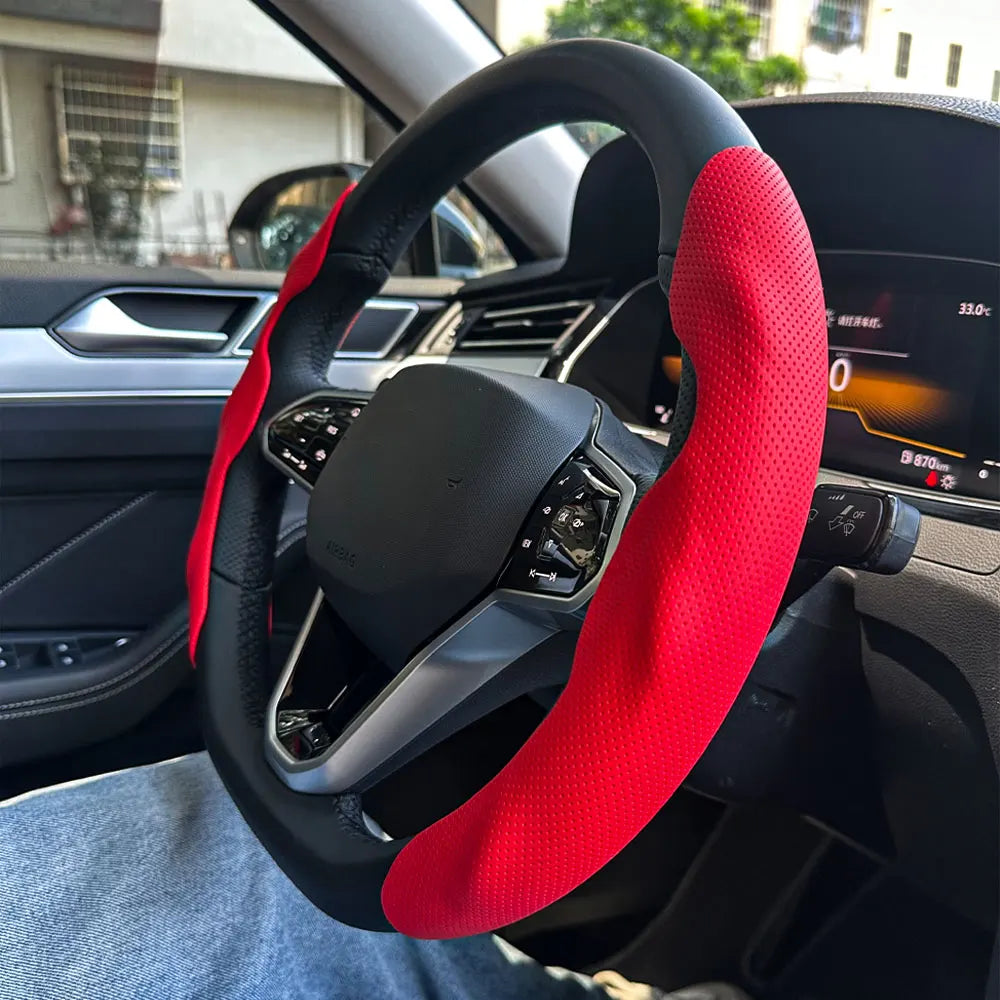 2025 New Winter Car Steering Wheel Cover Keep Warm, Plush Touch, D-Shaped, Round Universal 38cm 15inch Steering Wheel Accessorie