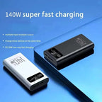 Lenovo 140W Power Bank Super Fast Charging Battery High Capacity Digital Display 100000mAh Power Bank For Iphone Samsung Xiaomi Car Mobile World
