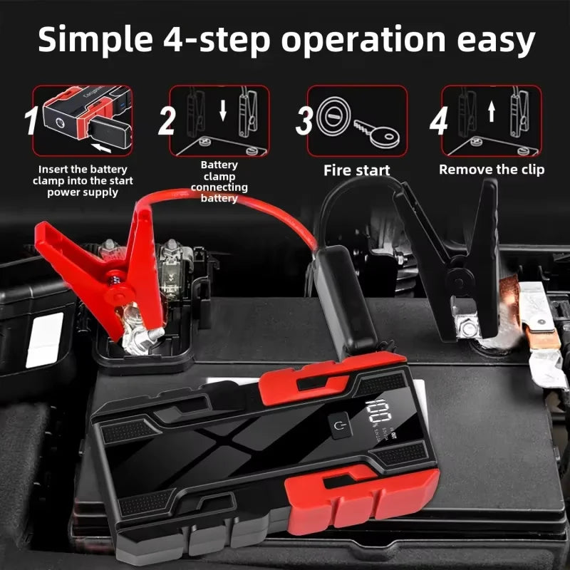 Rscrola Power Bank 3000A Jump Starter Portable Charger Car Booster 12V Auto Starting Device Emergency Car Battery Starter