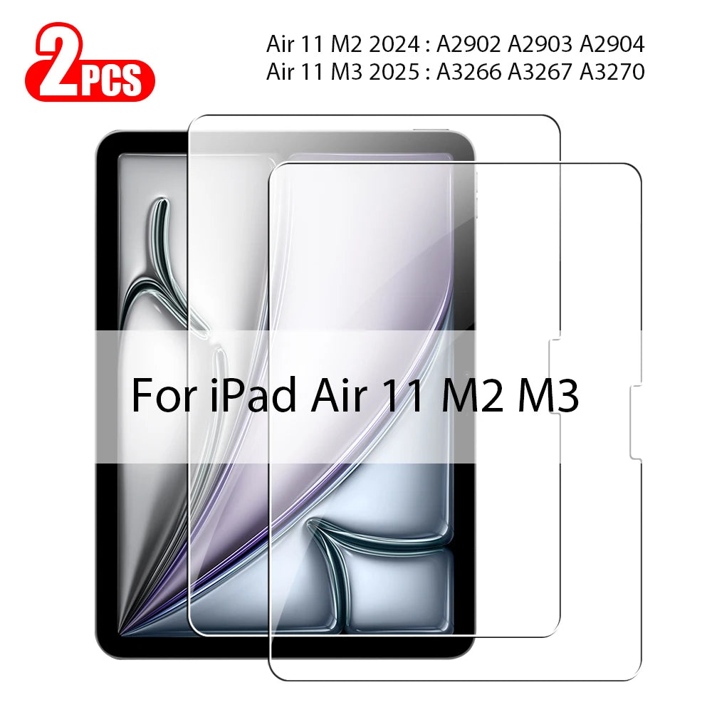 Tempered Glass For Ipad Pro 13 M5 M4 2025 12.9 Air 11 5 4 3 2 M3 M2 Screen Protector A16 10 9 9th 10th Generacion Mini 7 6 Film Car Mobile World