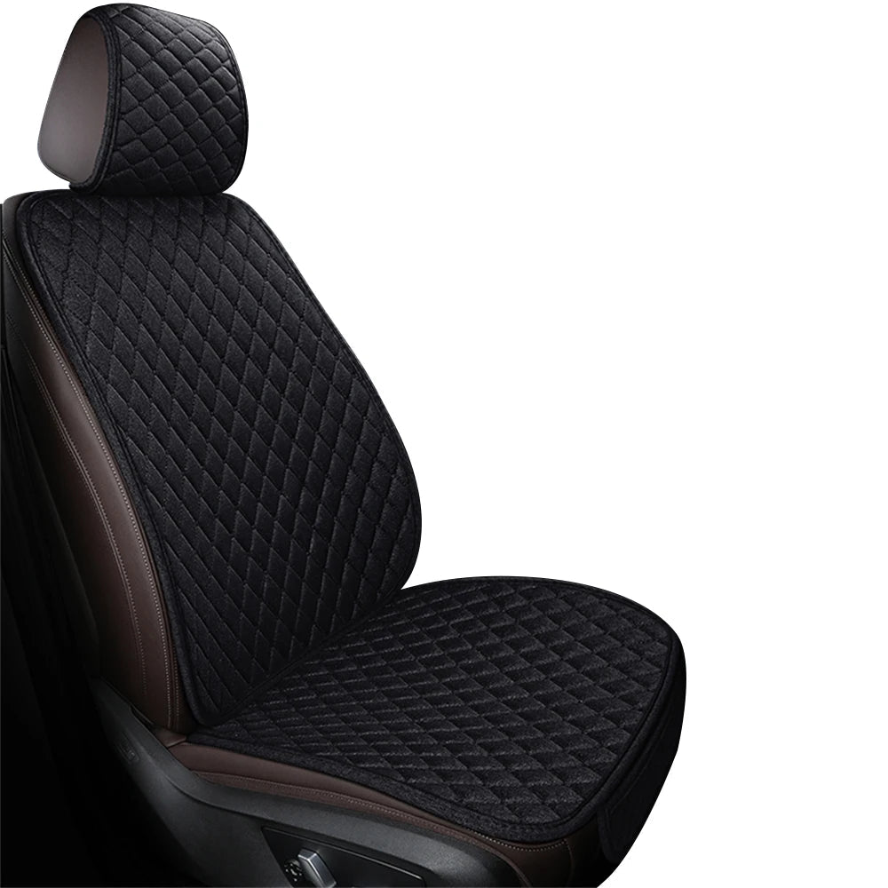 Universal Flax Car Seat Cover Front Rear Cushion Comfortable Breathable Protector Mat Four Season Pad Auto Interior Accessories CM World