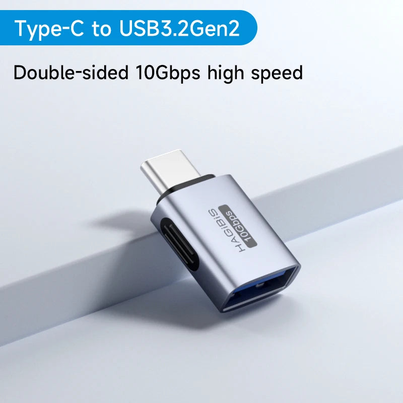 Hagibis USB to Type C OTG Adapter 10Gbps High-Speed Data Transfer USB C Male to A Female  For Macbook Pro iPhone 17 iPad Tablet Car Mobile World