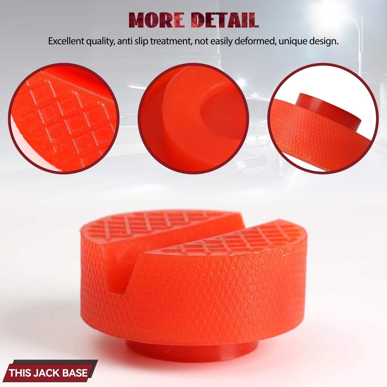 Universal Polyurethane Jack Pad Support Pinch Weld Slotted Floor Frame Rail Adapter Car Removal Repair Tool For VW Ford Renault CM World