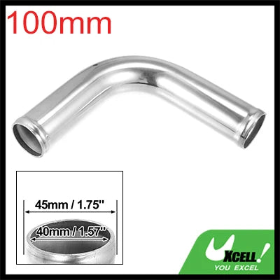 Uxcell Bend Elbow Tube Aluminum Alloy Car Univesral 25/38/45/51/63/76/89/102mm OD 100mm Length 90/180 Ddgree Air Intake Tube CM World