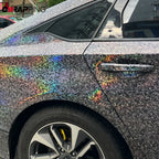 145cmx200cm Universal Car Wrapping Sticker Rainbow Door Stickers for Car Body Films Roof Laser Carbon Fiber Exterior Styling Car Mobile World
