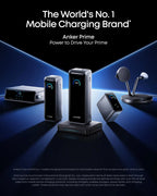 New Anker Prime Charger, 160W 3-Port Compact USB C GaN Charger Block, Smart Display and Touch Control, 140W Max Charging via