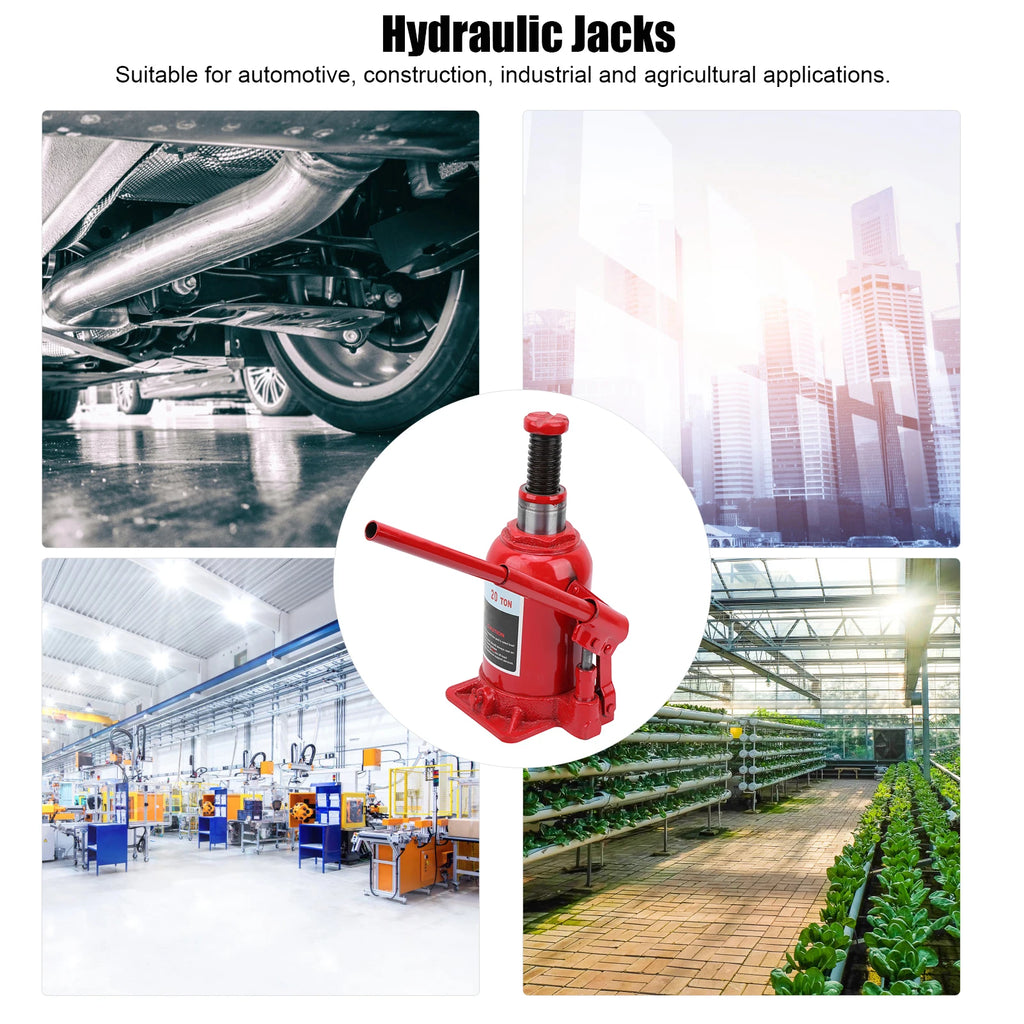 Hydraulic Bottle Jacks for Automotive Construction Industrial Agricultural 20 Ton Industrial Jacks