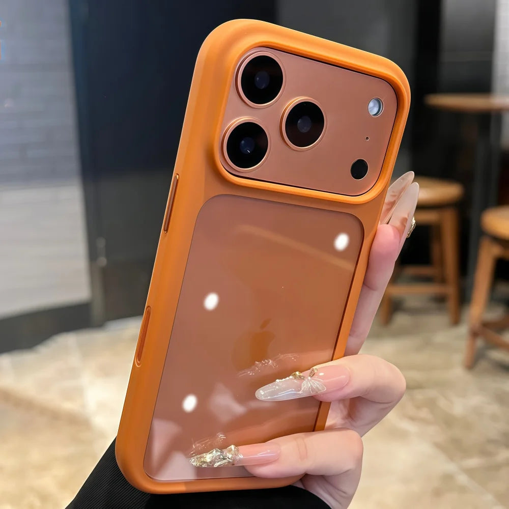 Intelligent Camera Touch Button Crystal Clear Phone Case for iPhone 17 Pro Max 17 Pro 17 Air Transparent Shockproof Cover Funda Car Mobile World