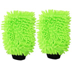 1/2PCS Microfiber Car Wash Gloves Super Soft Scratch Free Wash Mitts for Auto Detailing Cleaning Drying Glass Window Polishing CM World