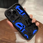 Soft Case For IPhone 17promax/17air 15, 14, 13, 12, 11 Pro Max In Blue And White With Black Case. Car Mobile World