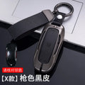 Car Zinc Alloy Leather Key Case Cover Holder For Tesla Model 3 Model S Model Y Model X Protector Keychain Interior Accessories
