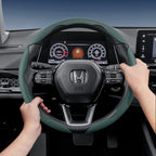 Suitable for Honda's Breathable Holes Leather Steering Wheel Cover Segmented Quick Release Design Non-Slip and Durable Civic Fit 8Th Gen 8 City Accord 9 10 Vezel Freed Breeze 7 Jade Shuttle Xrv Crosstour Insight Stream CM World