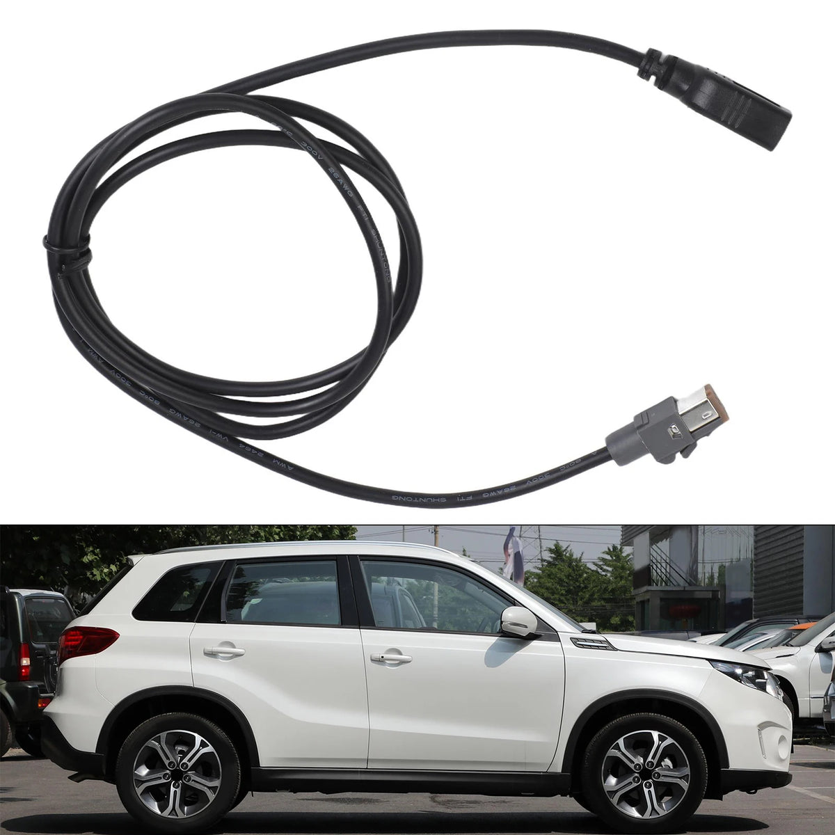 Media Playback Car USB Adapter Media Transfer Car Aux Media Data Cable Usb Black Practical Design Anti-Corrosion