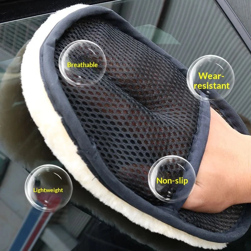 Thickened fleece gloves for car washing fleece cleaning gloves car maintenance waxing supplies cleaning tool gloves CM World